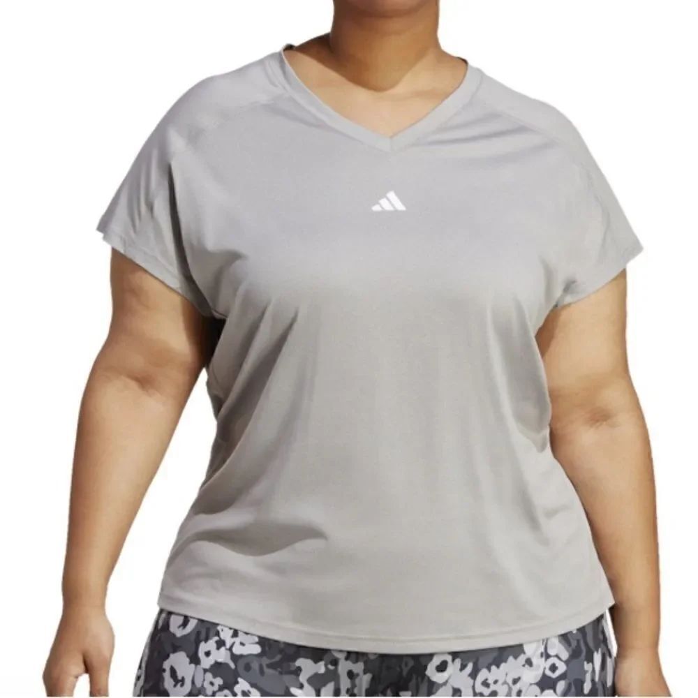 🆕 adidas  Train Essentials V-Neck Short-Sleeve Tee - size 1X
